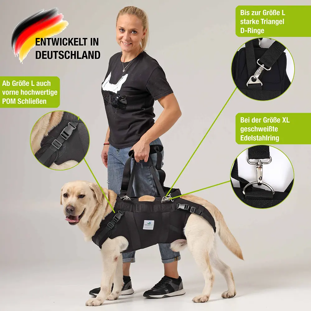 Ganzkörpertragehilfe_Hund1 Nature Pet Durchgehende Tragehilfen für Hunde