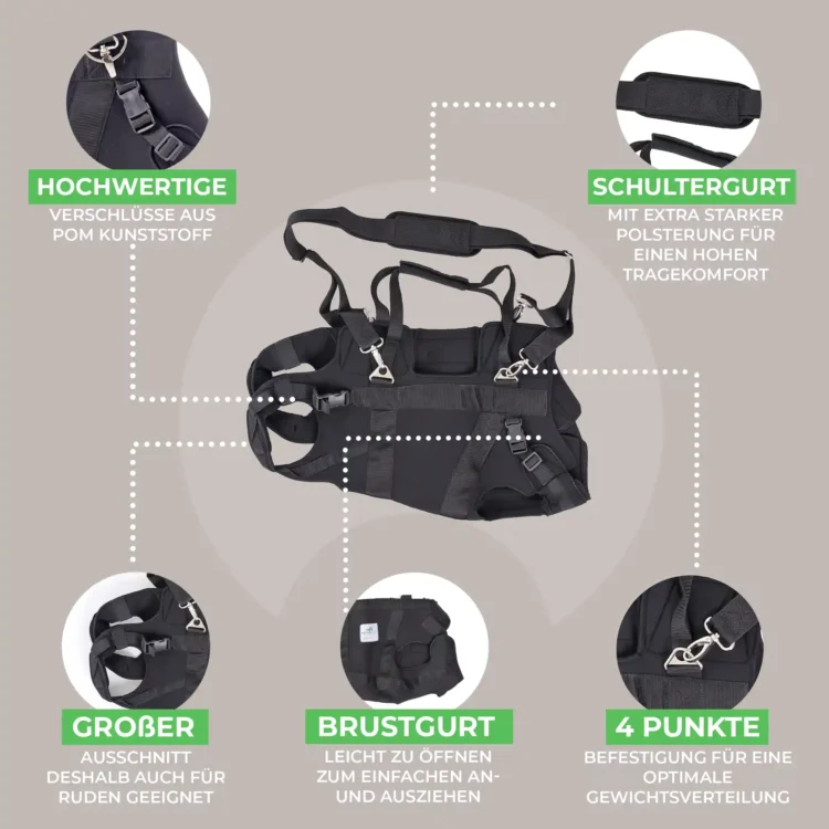 Ganzkörpertragehilfe für Hunde 19 Vorteile der Ganzkörpertragehilfe für Hunde