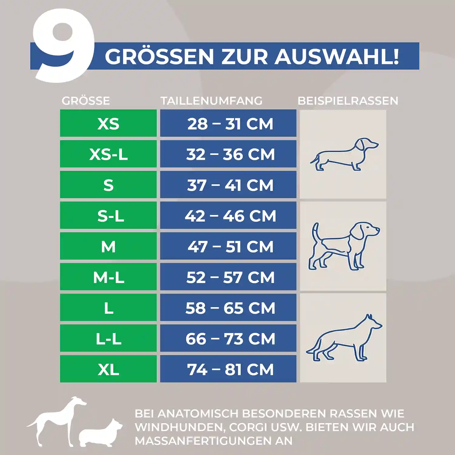 Läufigkeitshose_Maßtabelle