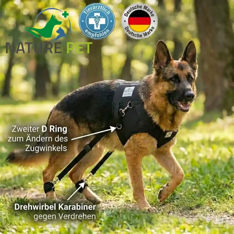 Expander Trainingsgeschirr für Hunde 25 Nature Pet Hundeexpander Trainingsgeschirr