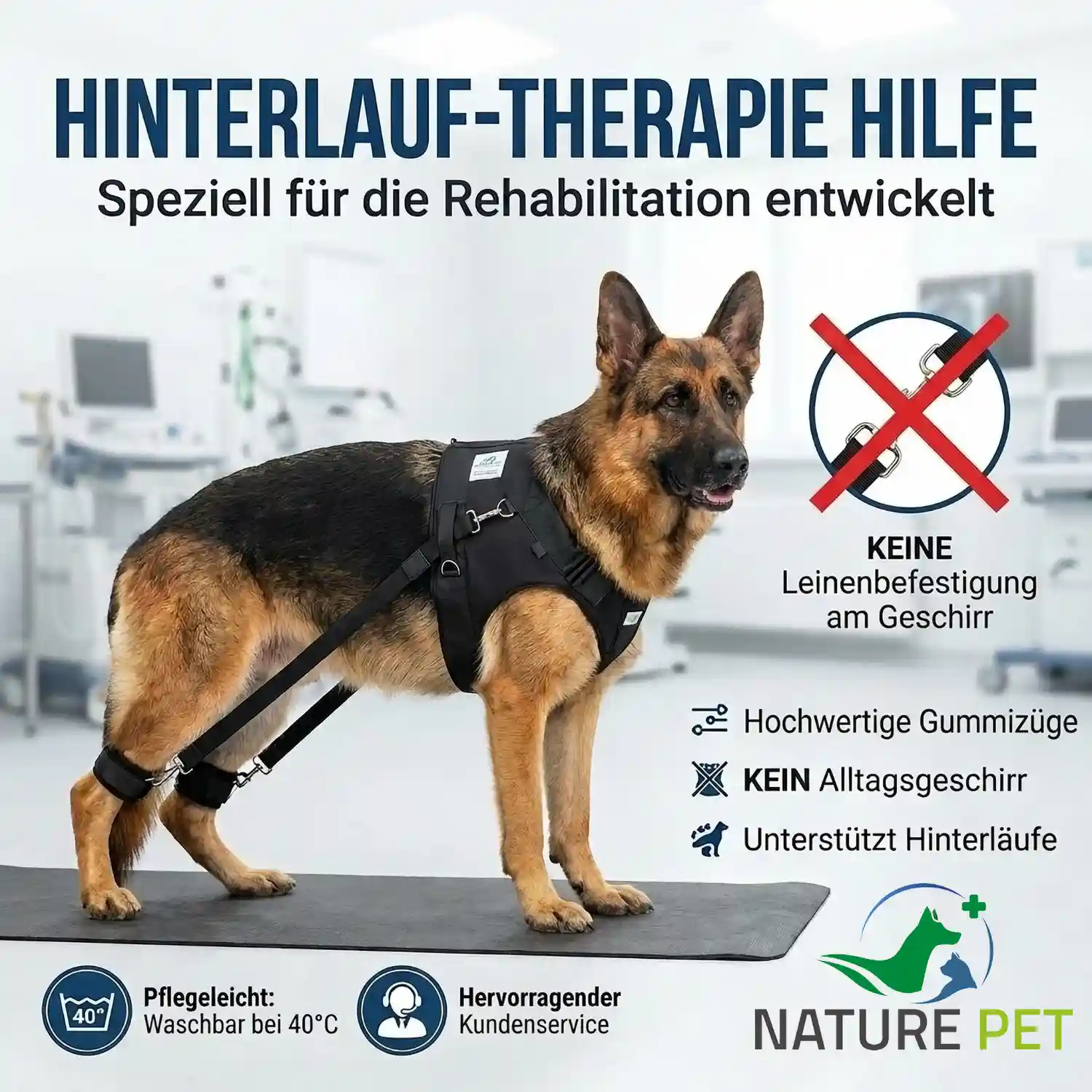 Expander Trainingsgeschirr für Hunde 13 Nature Pet Hundeexpander Trainingsgeschirr