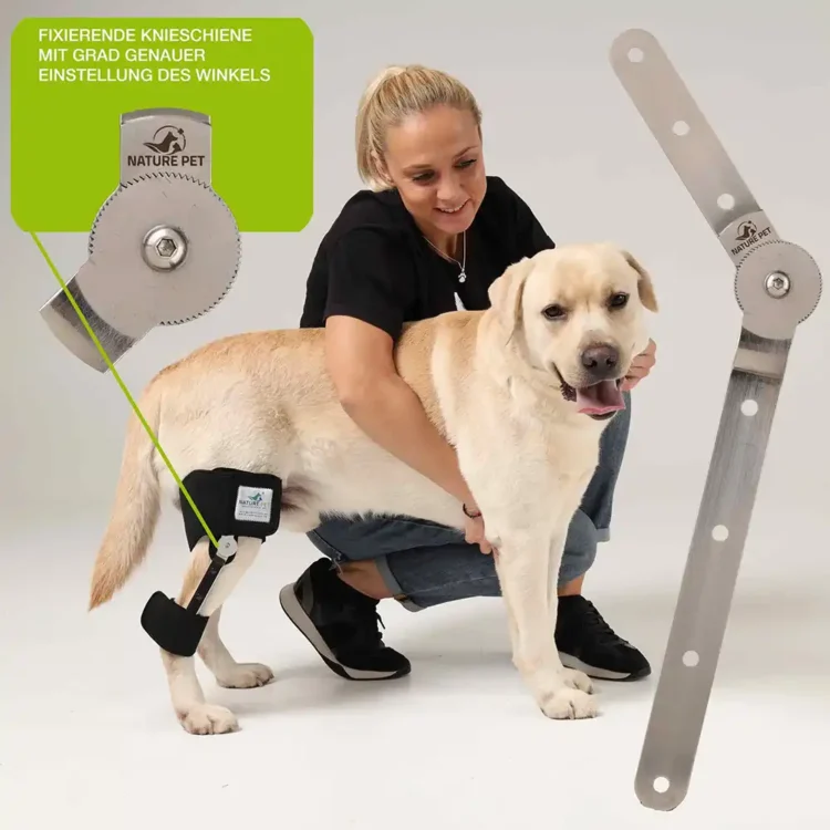 Fixierende Knieschiene für den Hinterlauf von Hunden von Pfaff Nature Pet