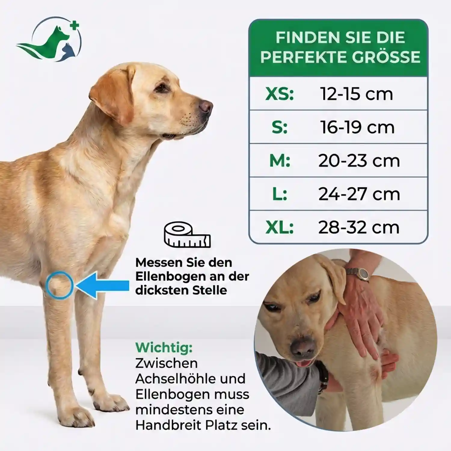 Liegeschwielen- / Ellenbogen Bandage für Hunde 11 Liegeschwielen Bandage / Ellenbogenbandage für Hunde