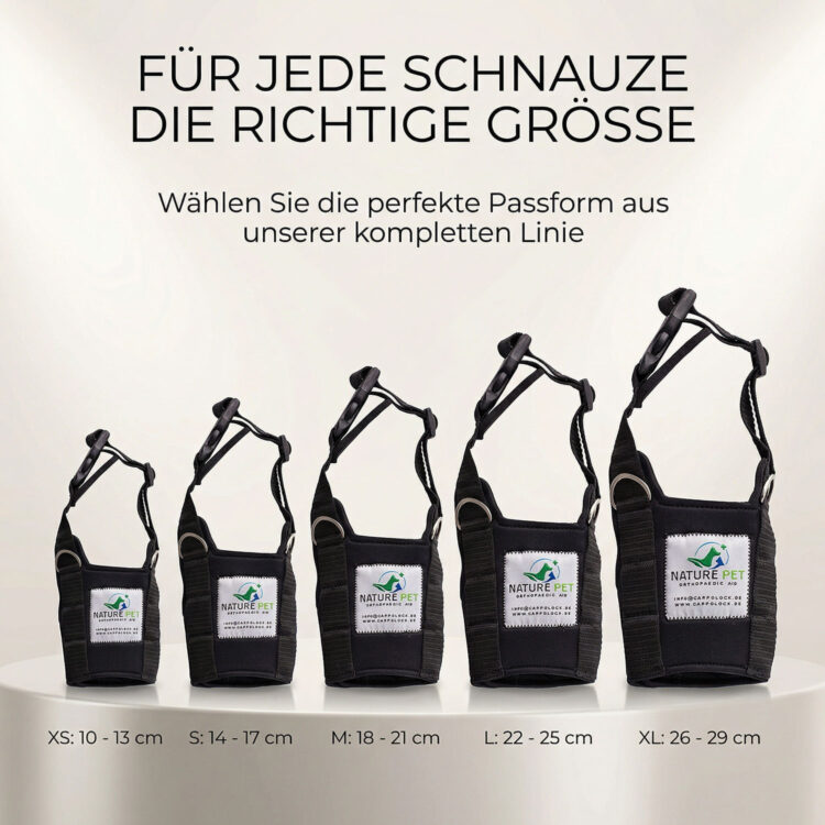 Softmaulkorb-Größen