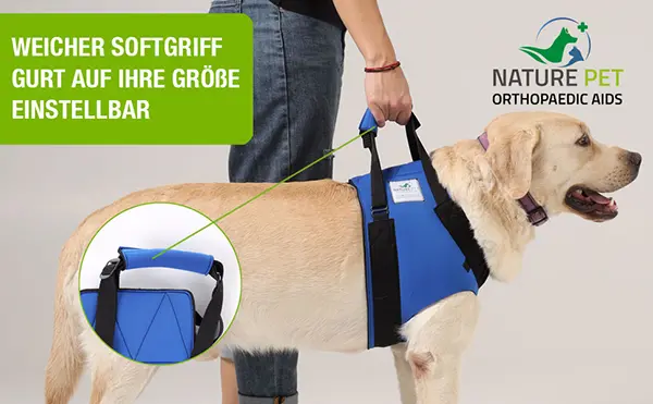 Egal, ob älterer oder kranker Hund - Nature Pet hat die richtige Lösung! Hundetragehilfe vorne