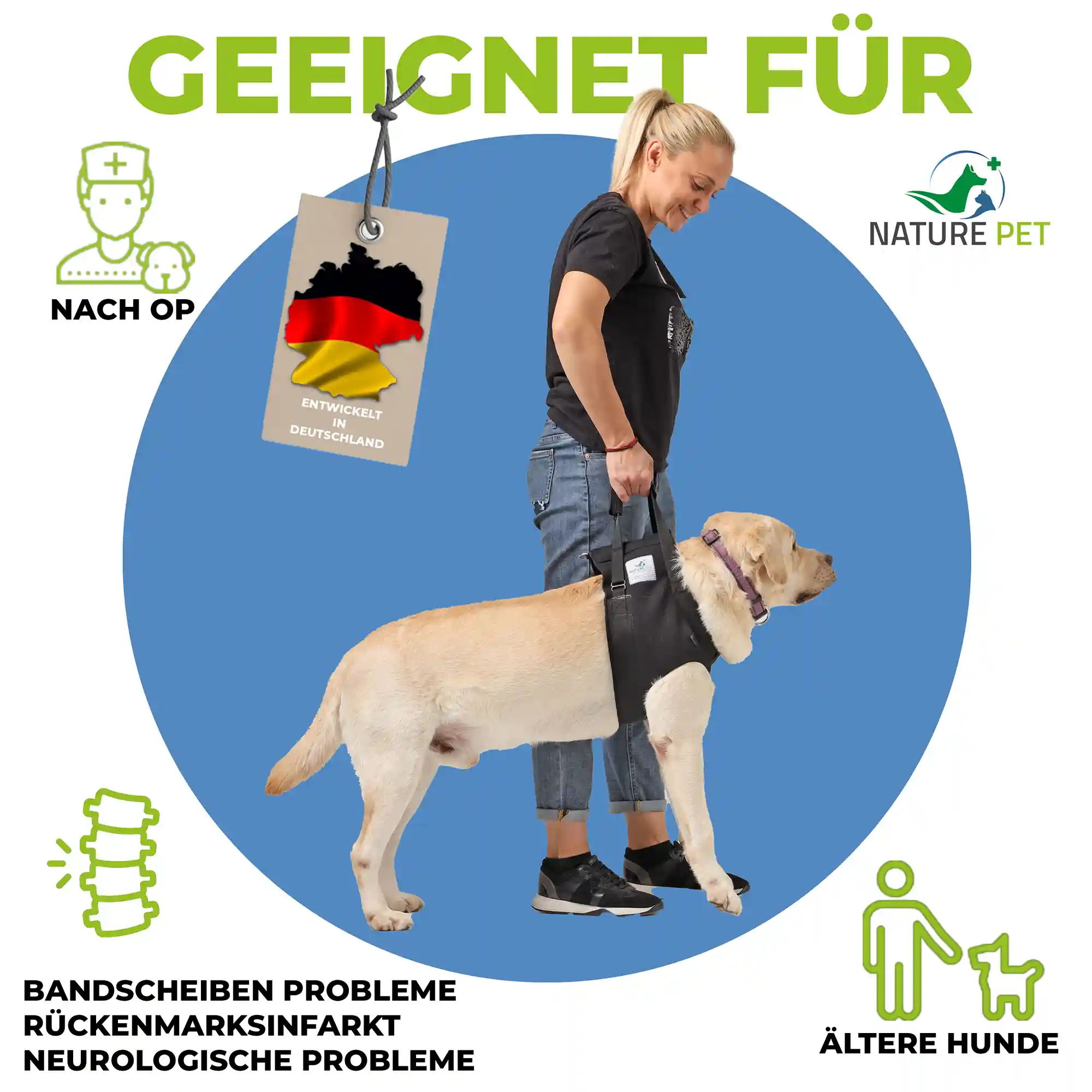 Hunde Tragehilfe vorne 1 Vordere Tragehilfe für Hunde