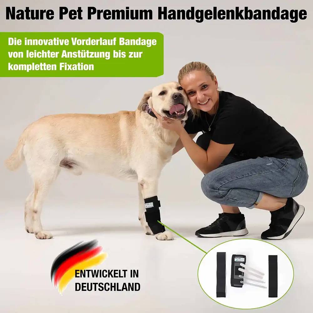 premium-Hunde-bandage-3 Nature Pet Premium Vorderlauf Bandage für Hunde Vorteile