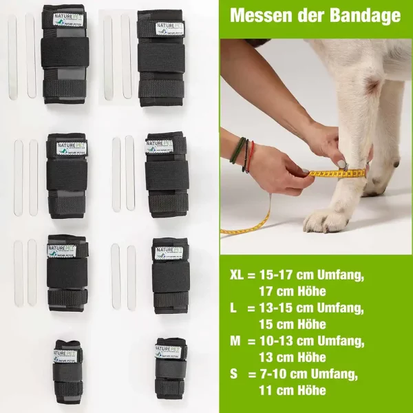 Nature Pet Pre Premium Karpal Bandage für Hunde messen