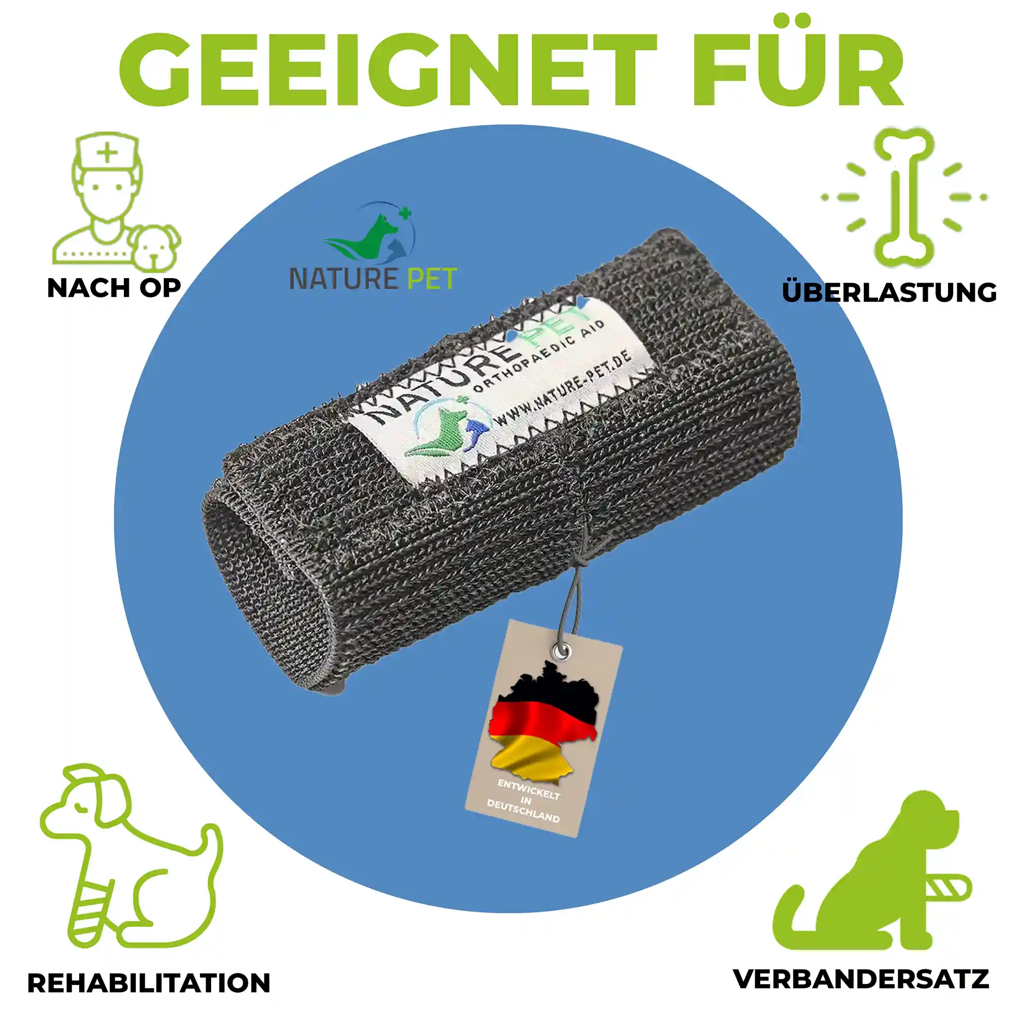Elastische Vorderlauf Bandage für kleine Hunde