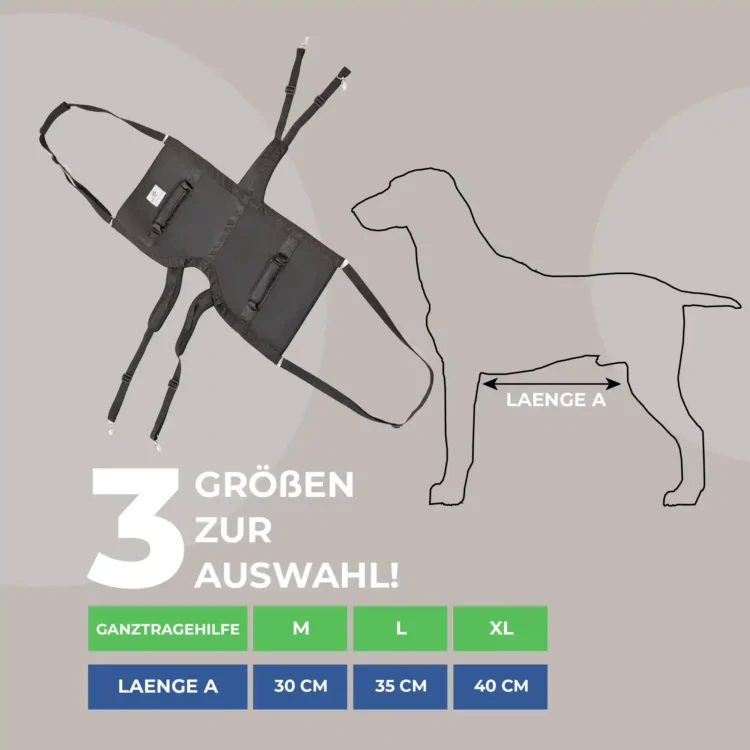 Tragehilfe Basic 13 Durchgehende Tragehilfe Basic für Hunde