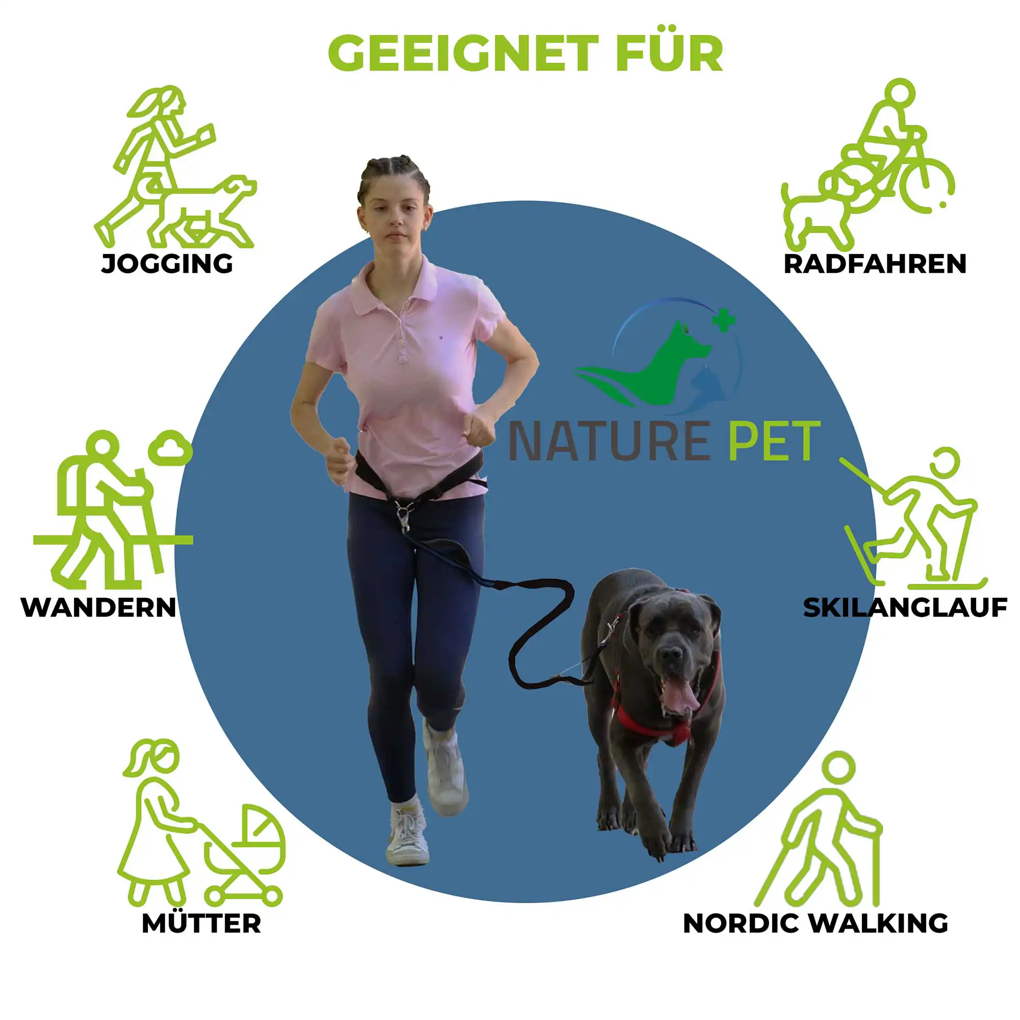 Flexible Joggingleine für Hunde 5 Hunde Joggingleine