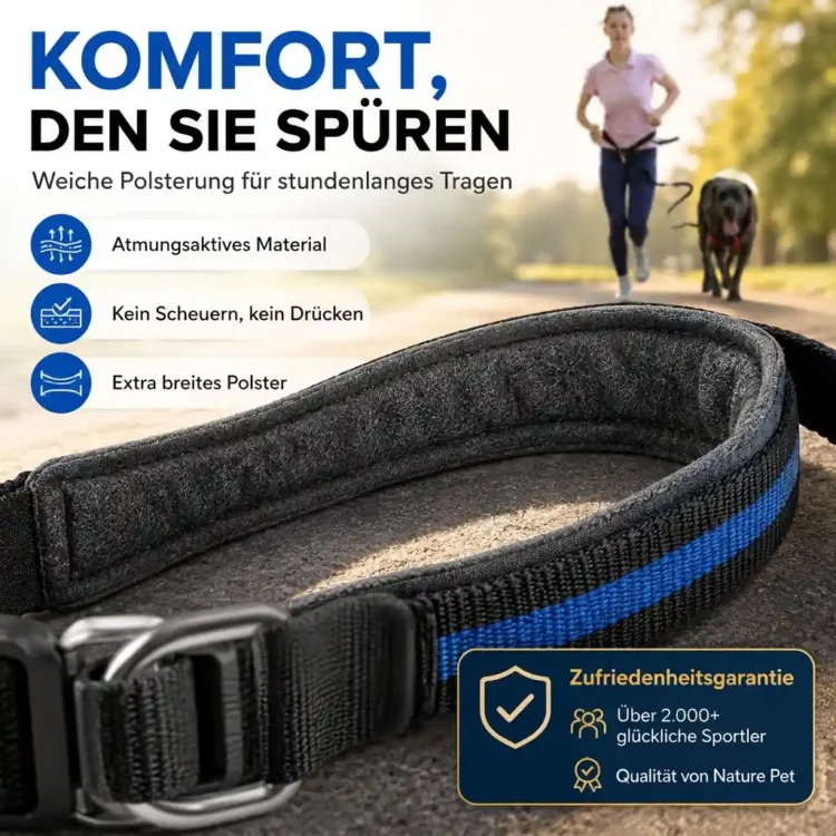 Flexible Joggingleine für Hunde 35 Hunde Freihand Joggingleine