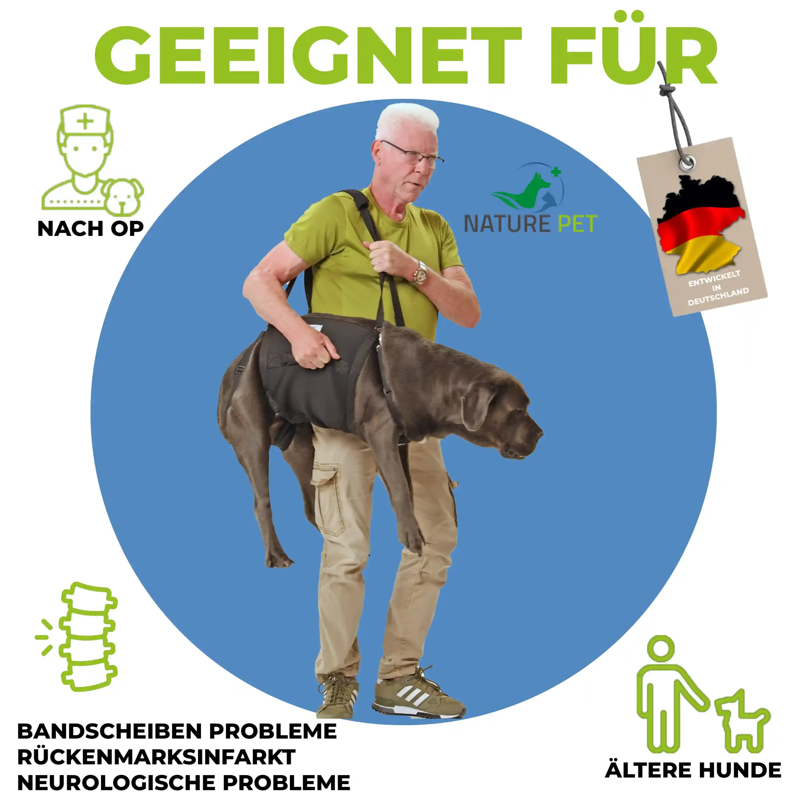 Tragehilfe Basic 1 Durchgehende Tragehilfe Basic für Hunde