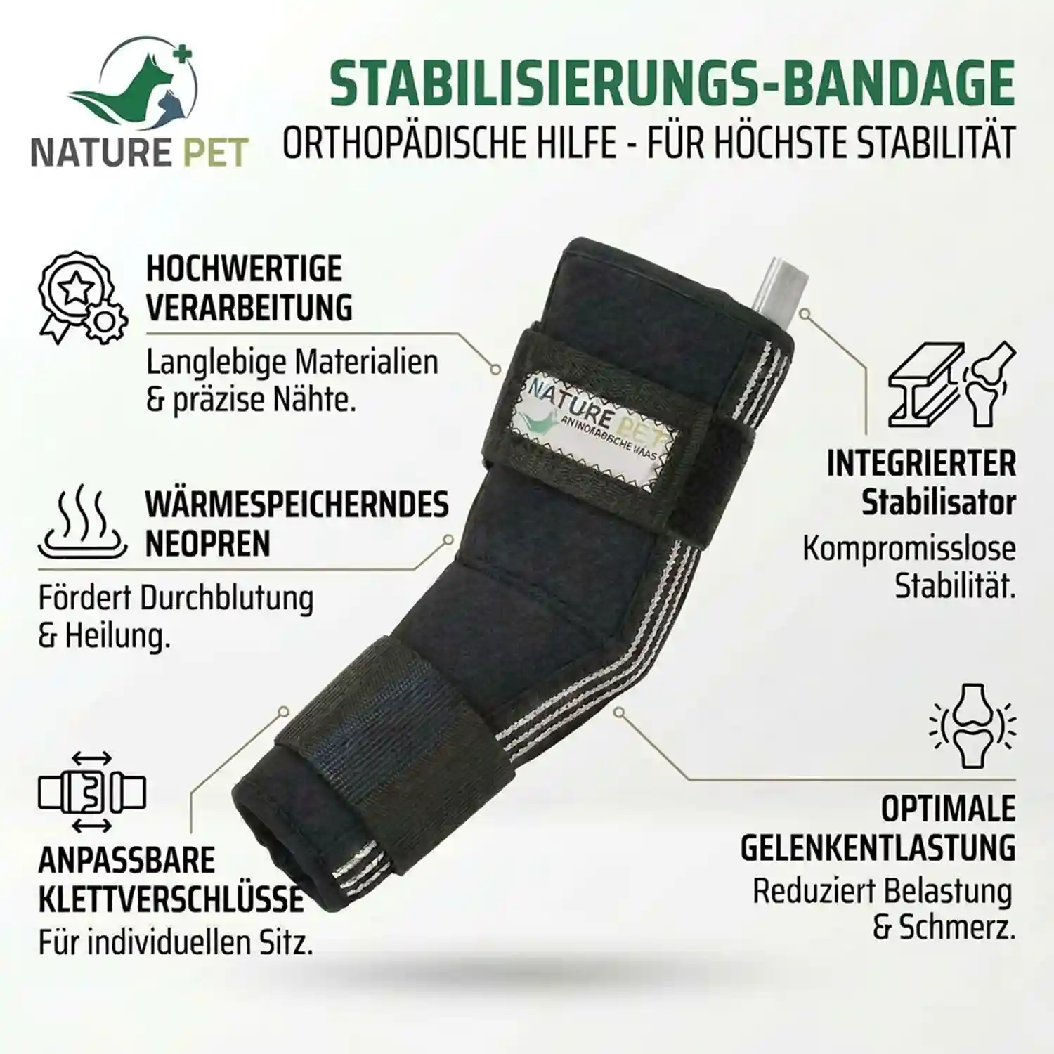 Sprunggelenk Stabilisierungsbandage für Hunde von Nature Pet